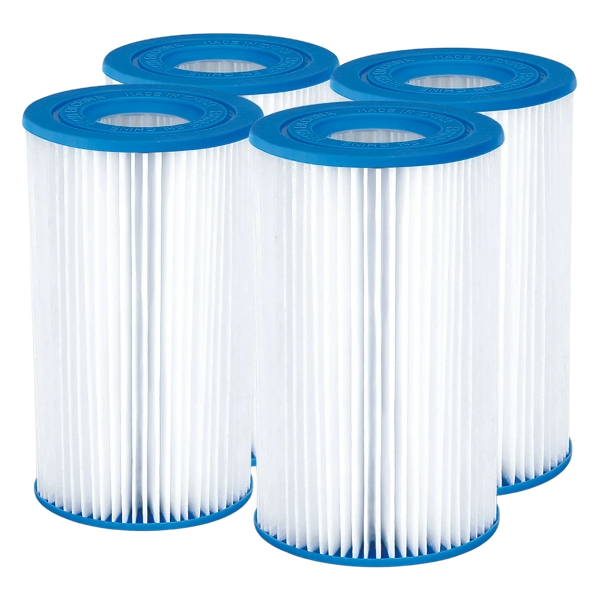 Bluescape 4-Pack A/C Pool Filter Cartridges, White, Adults